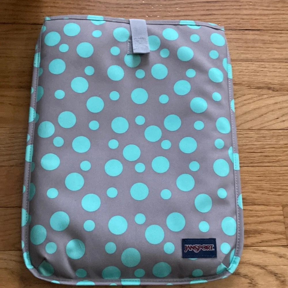 Jansport Gray and Blue Tablet Sleeve with Fun Design and Durable Material